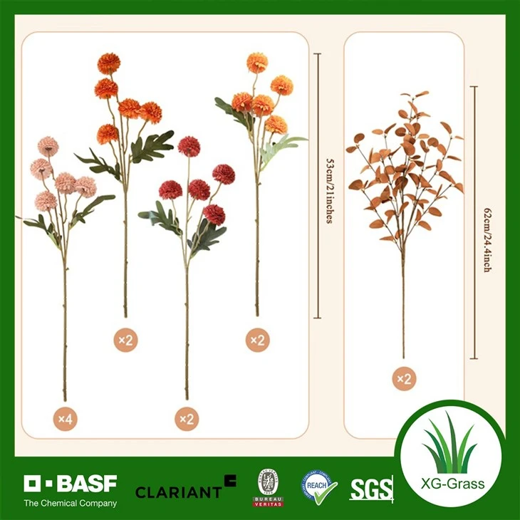 Warm-Tone Pompom Flower Stem Set suppliers